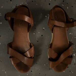 Brown Leather Women's Sandals